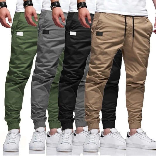 2025New pantalones deportivos informales para hombre, pantalones de chándal para hombre, pantalones pitillo Harem Cargo para correr, pantalones, ropa de chándal con múltiples bolsillos
