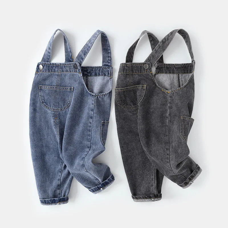 MILANCEL, recién llegado, ropa para niños, monos para bebés y niños, monos tipo overol de mezclilla para niños pequeños de estilo breve sólido