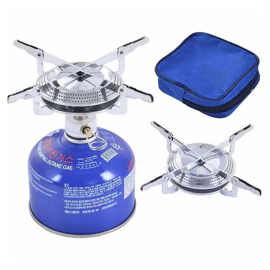 Estufa de Gas para acampar a prueba de viento, mochila plegable portátil, cabezal de estufa electrónico, cocina al aire libre, Picnic, senderismo, montañismo, Camping