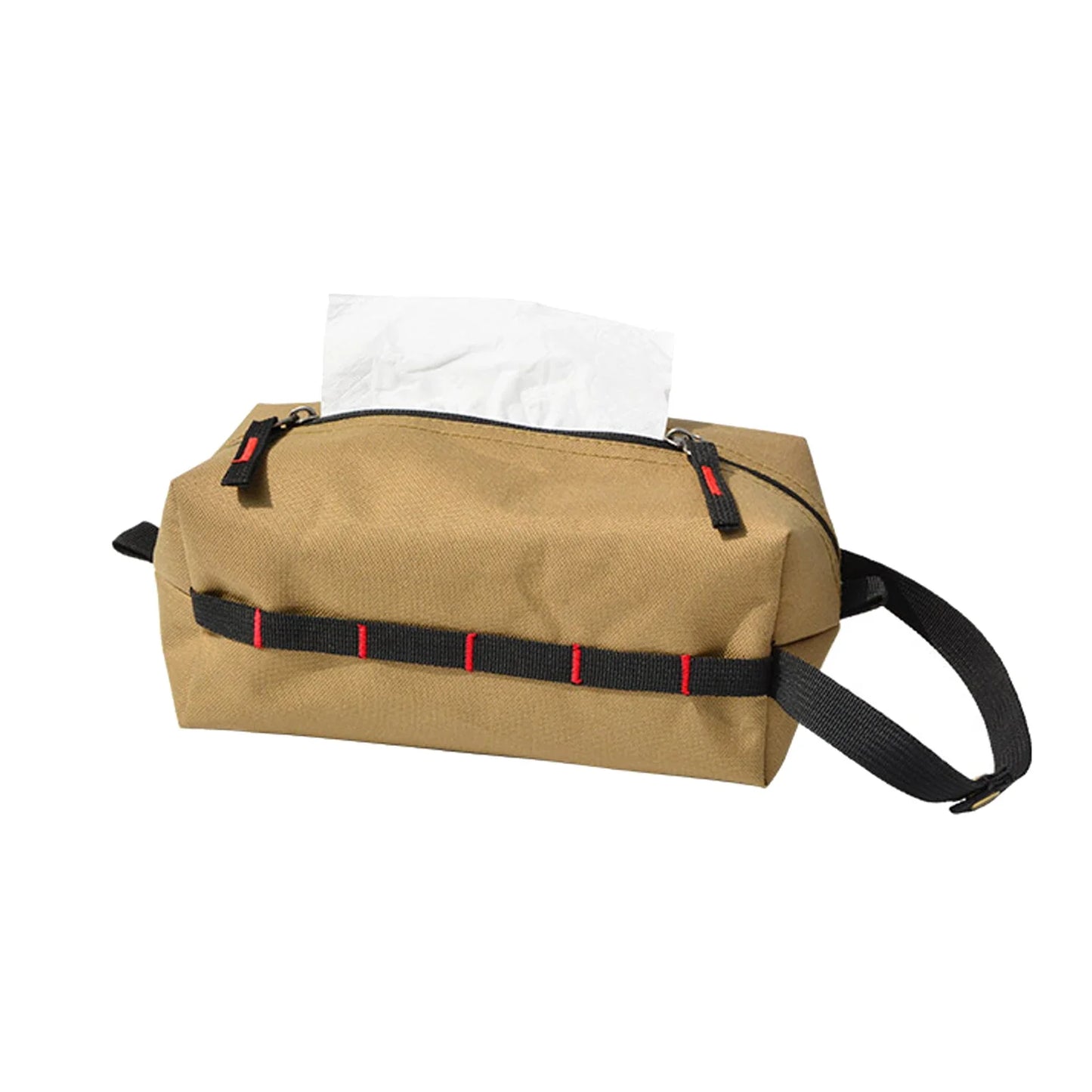 Caja de pañuelos húmedos para exteriores, dispensador de toallitas húmedas de papel de lona, almacenamiento colgante para accesorios de Camping al aire libre
