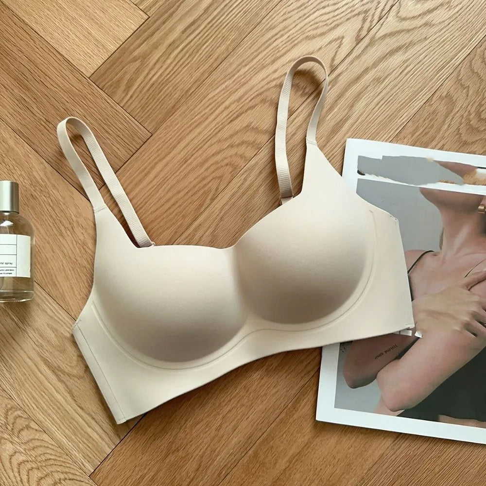 Cómodo sujetador sin costuras a prueba de golpes, ropa interior antiflacidez, sujetador de realce, Bralette íntimo para mujer y niña