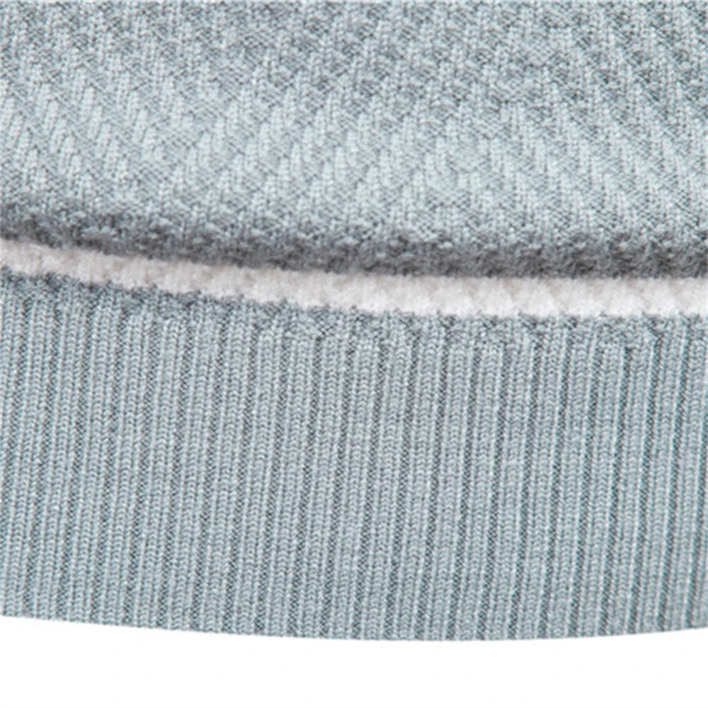 Nuevo jersey de otoÃ±o para hombre, suÃ©ter con cuello redondo de retazos de manga larga, suÃ©teres ajustados cÃ¡lidos, suÃ©ter informal de moda para hombre, ropa para hombre