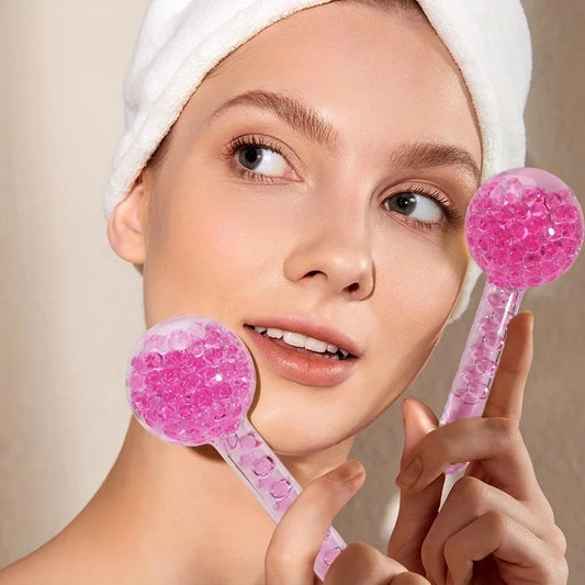 Caja de 2 piezas para mascarillas faciales, bolas de refrigeraciÃƒÂ³n LCE, masajeador facial, herramienta para cara y ojos