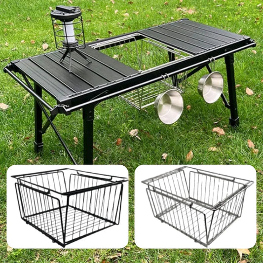 Cesta IGT plegable, 1 unidad, escurridor Igt, cesta de mesa de Camping Igt de acero inoxidable, accesorios de mesa IGT portátiles ligeros