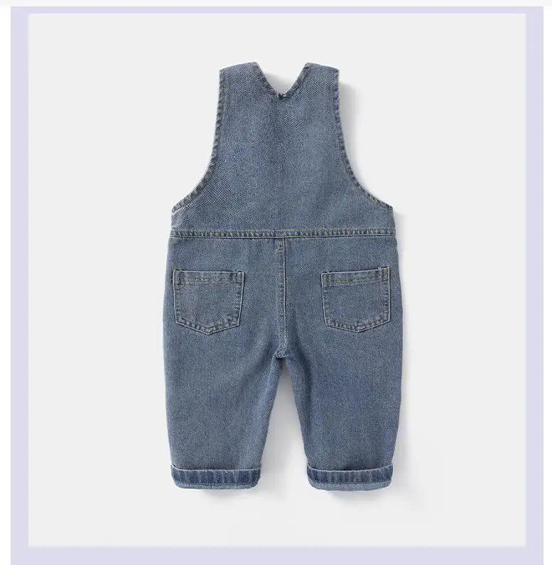 Monos de algodón suave para bebés, pantalones largos de dibujos animados para primavera y otoño, monos informales para niñas, ropa para niños, pantalones con tirantes