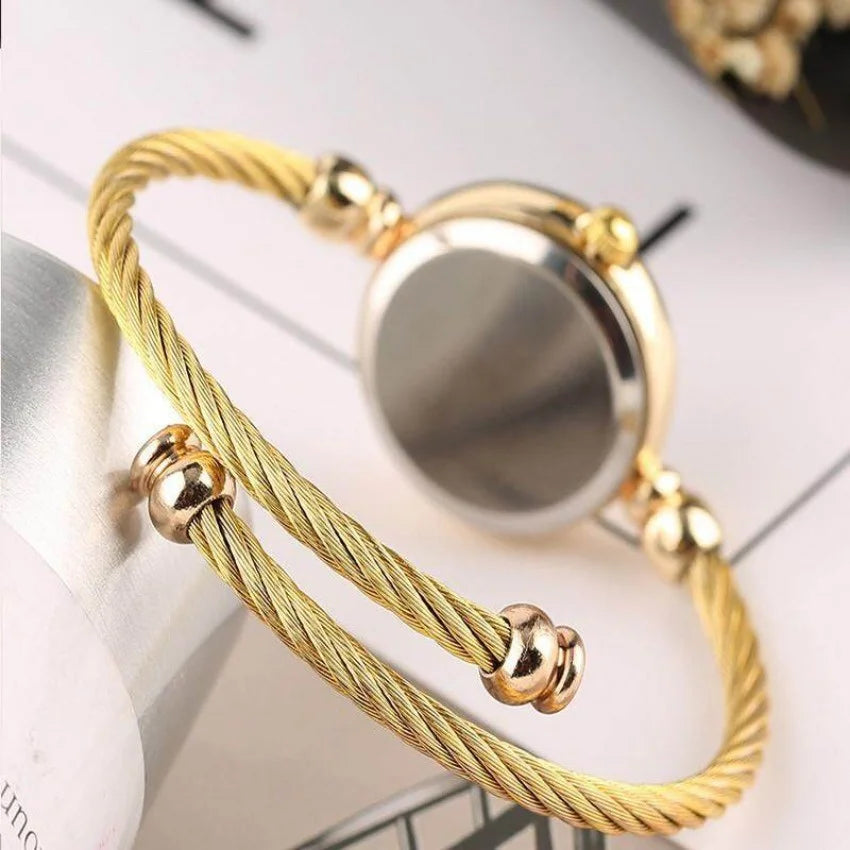 Relojes de pulsera pequeños simples para mujer, reloj de pulsera de cuarzo Retro de acero inoxidable para mujer, moda informal para mujer