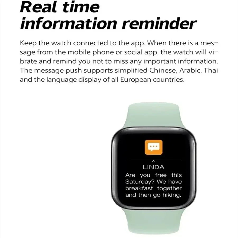 2025 nuevo reloj inteligente para hombres Android IOS telÃ©fono 1,73 "pantalla Bluetooth llamada monitoreo de presiÃ³n de oxÃ­geno en sangre reloj inteligente mujeres