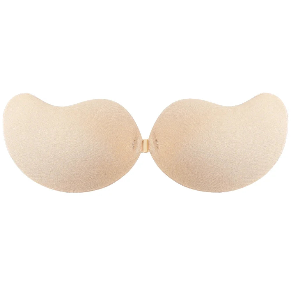 Sujetador Sexy para mujer, Sujetador Invisible de realce, autoadhesivo de silicona, cierre frontal sin costuras, adhesivo, sin espalda, sin tirantes