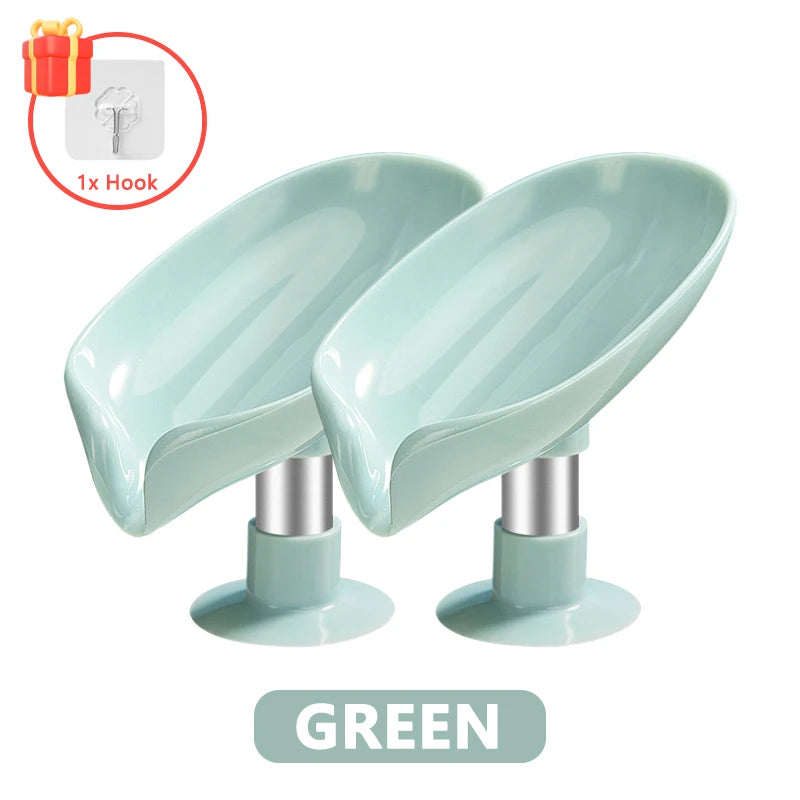 Soporte para jabÃƒÂ³n, escurridor de agua, jabonera con forma de hoja, escurridor de jabÃƒÂ³n para ducha, ventosa, contenedor de jabÃƒÂ³n, accesorios modernos para baÃƒÂ±o