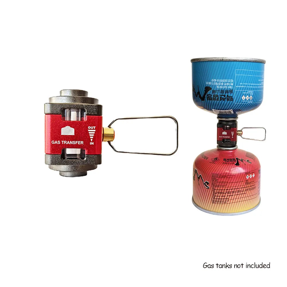 Convertidor Visual de tanque de Gas para acampar al aire libre, válvula de recolección de Gas Residual, adaptador de válvula de recarga de tanque de Gas de carga mutua