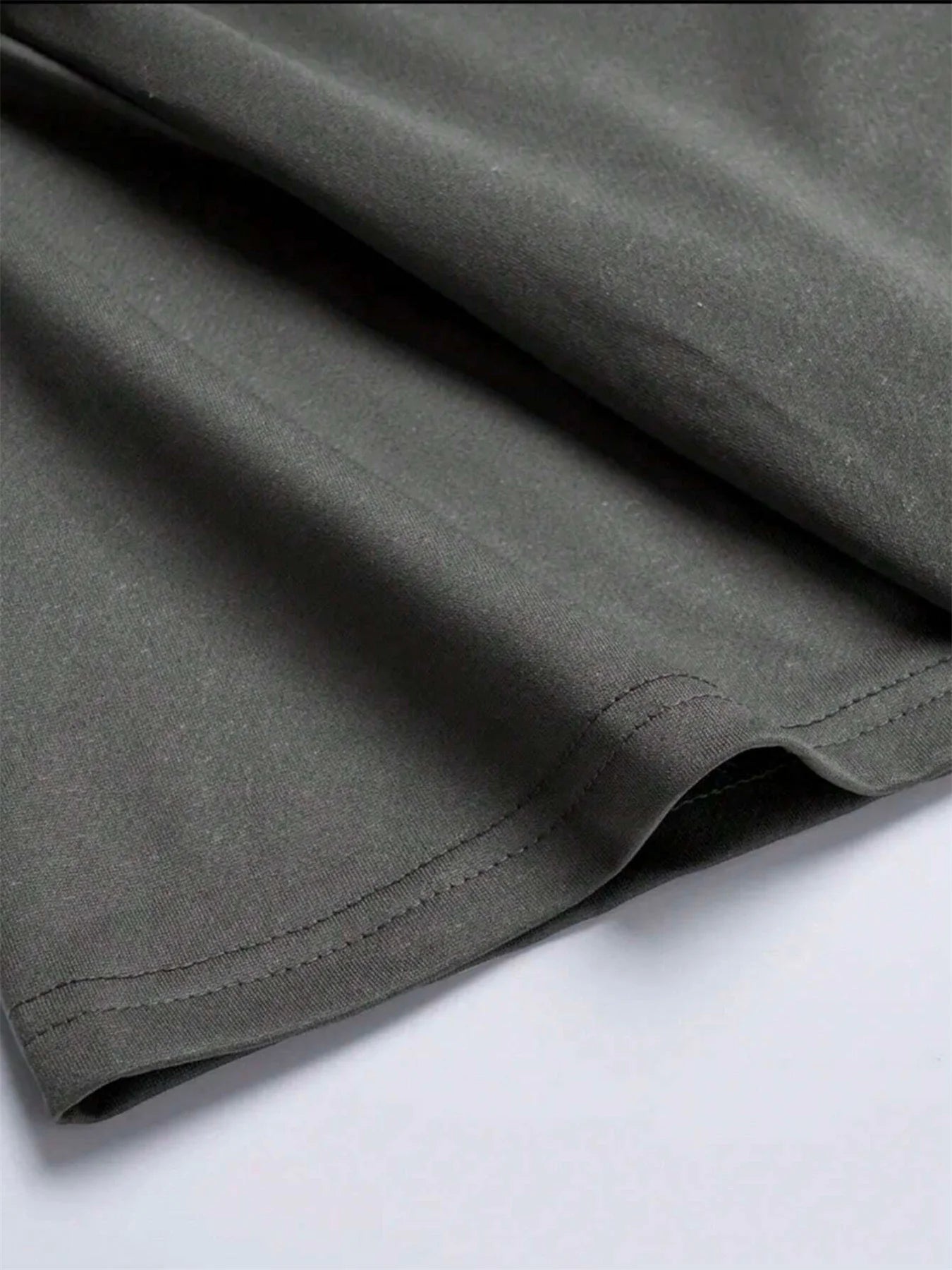 Camiseta de manga corta con cuello redondo para hombre, 100% algodÃ³n, informal, a la moda, holgada, de talla grande, con estampado de letras, deportiva