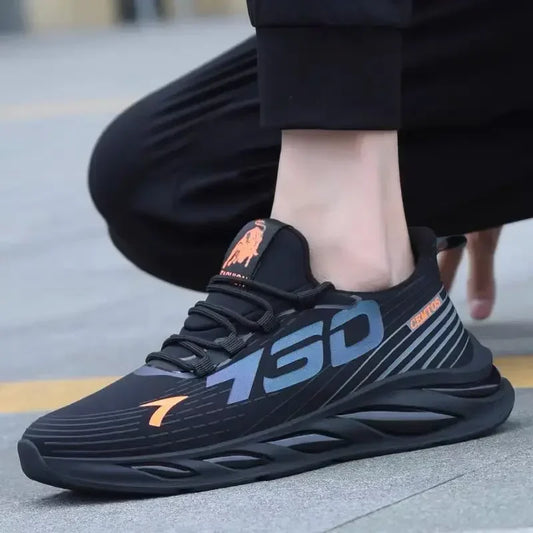 Zapatos deportivos informales de malla ligera para hombre, zapatillas transpirables de verano para correr, suela suave a la moda, cÃ³modas zapatillas antideslizantes para hombre