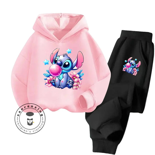 Conjunto de sudadera de manga larga con estampado de Stitch Simple para niÃƒÂ±o y niÃƒÂ±a, ropa informal, grÃƒÂ¡ficos divertidos, estilo diario, primavera y otoÃƒÂ±o, barato y Popular