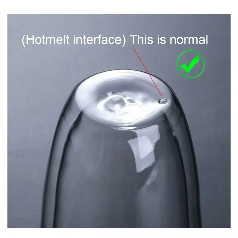 1-6 uds 80-450ML resistente al calor taza de cristal de té de doble pared cerveza café hecho a mano creativo bebida fría juego de vajilla transparente