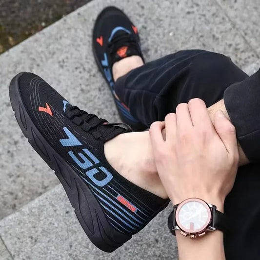 Zapatos ligeros antiolor de otoño para hombre, zapatillas de deporte de malla transpirable, zapatos cómodos y versátiles a la moda, zapatos informales para hombre