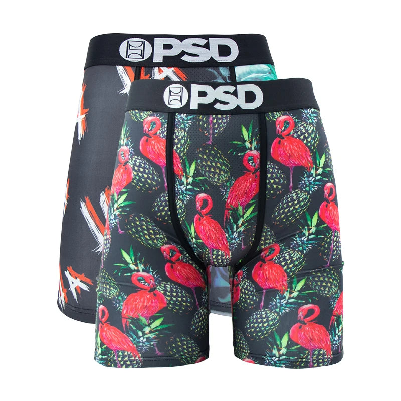 OZPSD, 2 uds., ropa interior para hombre, calzoncillos estampados transpirables para hombre, bragas para hombre de talla grande, Boxershorts sexis para nadar, Boxers para hombre, calzoncillos