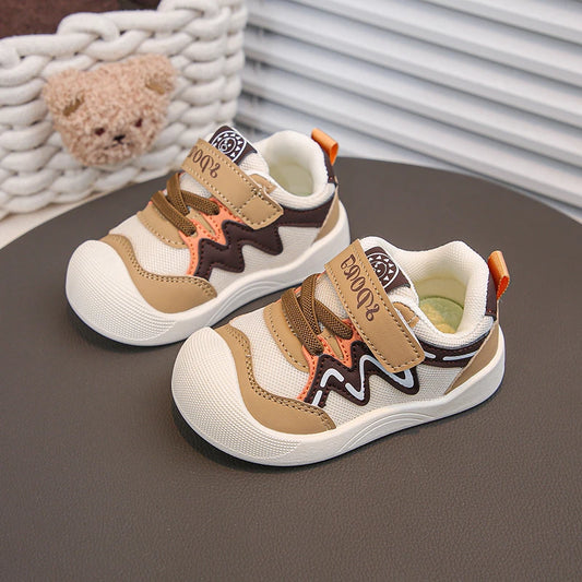 Zapatos deportivos de cuero PU para niÃƒÂ±os, zapatillas de deporte de estilo coreano para niÃƒÂ±os y niÃƒÂ±as, zapatillas ergonÃƒÂ³micas de suela blanda para chico, zapatos informales para niÃƒÂ±os pequeÃƒÂ±os