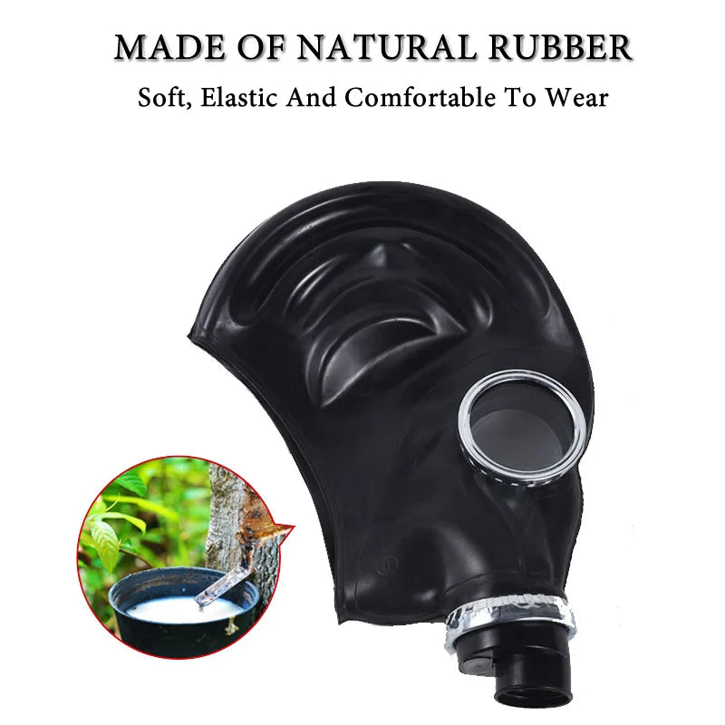 MÃƒÂ¡scara de Gas fantasma de cara completa negra creativa, respirador de goma, mÃƒÂ¡scara de prevenciÃƒÂ³n quÃƒÂ­mica, capucha RD40 de 40mm para pintar pesticidas en aerosol