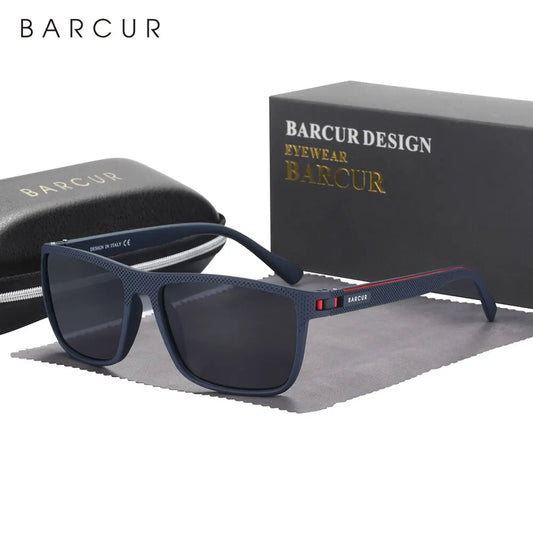 BARCUR-gafas de sol polarizadas TR90 para hombre y mujer, lentes deportivas ligeras, accesorio de protecciÃ³n UVAB