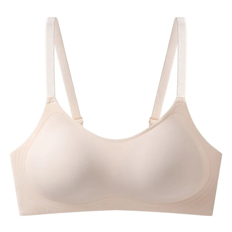 Sujetador Invisible de realce con espalda descubierta para mujer, sujetadores sexys de corte bajo, ropa interior de boda con espalda abierta, lencería sin costuras 2024