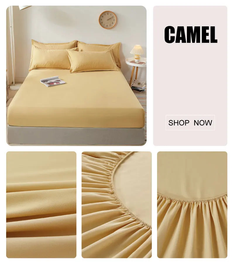 Sábana bajera 100% de algodón con bandas elásticas, fundas de colchón ajustables antideslizantes para cama individual, doble, King y Queen, 140/160/200CM