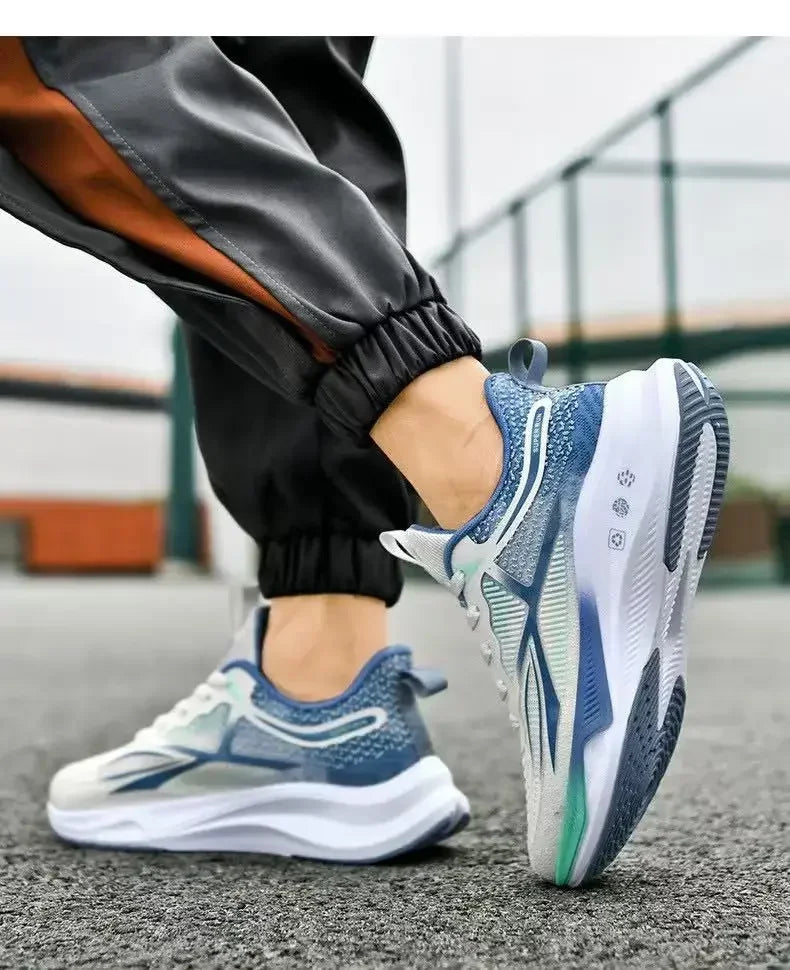 Zapatos para correr y caminar para hombre: zapatillas de tenis con cordones, ligeras, cómodas y transpirables