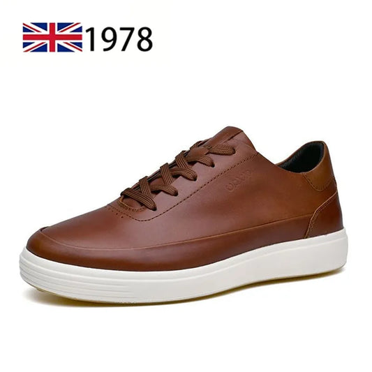 Zapatos de cuero genuino de alta calidad para hombre, zapatillas cÃ³modas de verano, zapatos de moda para hombre, zapatos de monopatÃ­n versÃ¡tiles de cuero suave