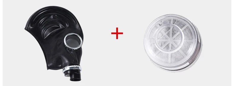 MÃƒÂ¡scara de Gas fantasma de cara completa negra creativa, respirador de goma, mÃƒÂ¡scara de prevenciÃƒÂ³n quÃƒÂ­mica, capucha RD40 de 40mm para pintar pesticidas en aerosol