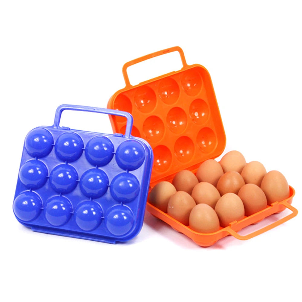 Caja de almacenamiento de huevos con rejilla 2/4/6/12, contenedor portÃ¡til para huevos para acampar al aire libre, caja para huevos de Picnic, estuche organizador de cocina