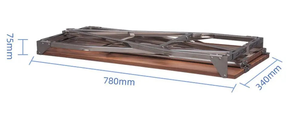 Estante de almacenamiento para acampar al aire libre, estante plegable portátil, estante de almacenamiento para jardín, soporte de acero inoxidable