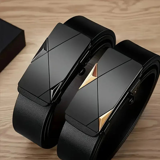 Elegante cinturÃ³n de cuero PU para hombre: cinturones de moda para la vida diaria, el ocio, la fiesta, el festival, el trabajo y la hebilla automÃ¡tica de negocios
