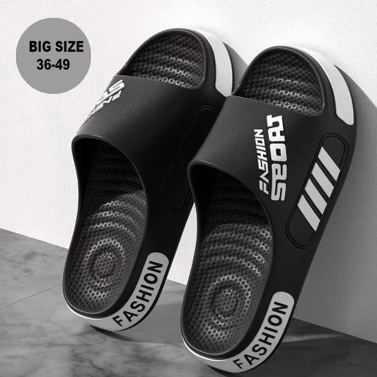 Zapatillas de hombre de talla grande 48-49, Zapatillas de casa de suela plana de verano para mujer y hombre, sandalias de tendencia con punta abierta, zapatos de playa ligeros para parejas