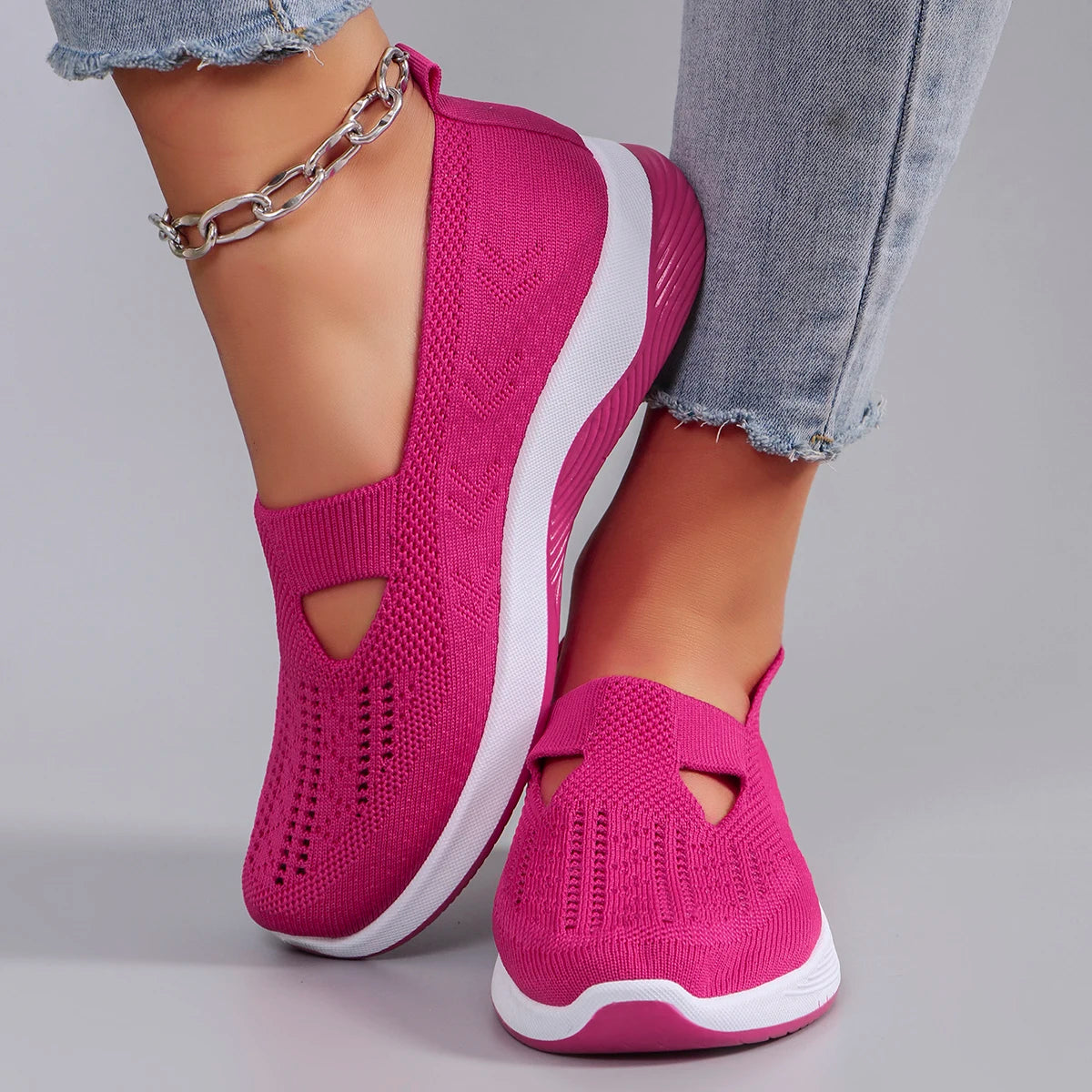Nuevos zapatos deportivos de primavera para mujer, zapatos deportivos informales a la moda, transpirables, ligeros, antideslizantes, resistentes al desgaste, zapatos planos