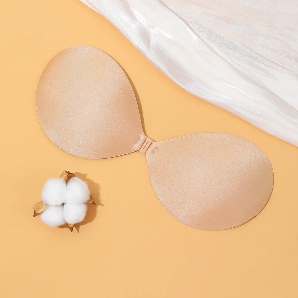 Sujetador Sexy para mujer, Sujetador Invisible de realce, autoadhesivo de silicona, cierre frontal sin costuras, adhesivo, sin espalda, sin tirantes