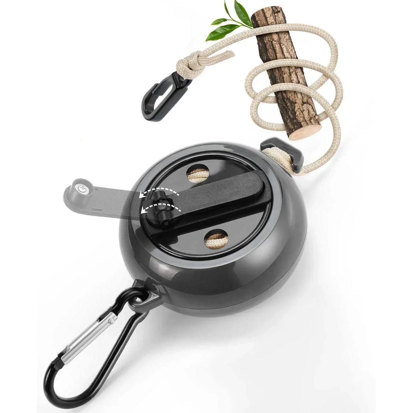 Tendedero ajustable para viajes al aire libre, tendedero portátil para exteriores, tendedero retráctil para exteriores, multiherramienta para acampar, color negro, 1 ud.