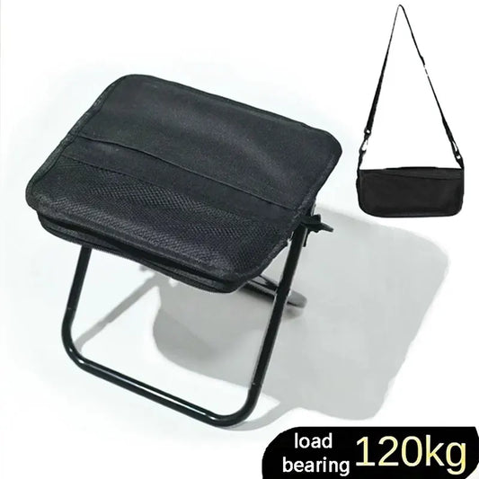 Taburetes plegables para ocio, camping y senderismo al aire libre, taburetes portátiles estilo bolso de hombro que se pueden almacenar fácilmente