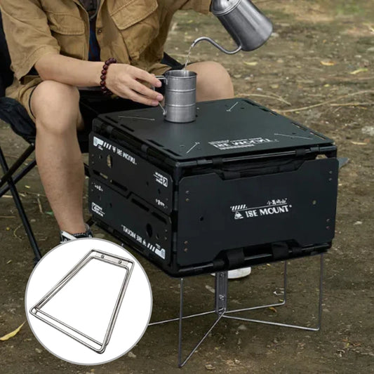 Estante plegable para equipo de acampada al aire libre, estante para caja de hielo, estante para contenedor de caja refrigerada plegable para acampar, 1 ud./2 uds.