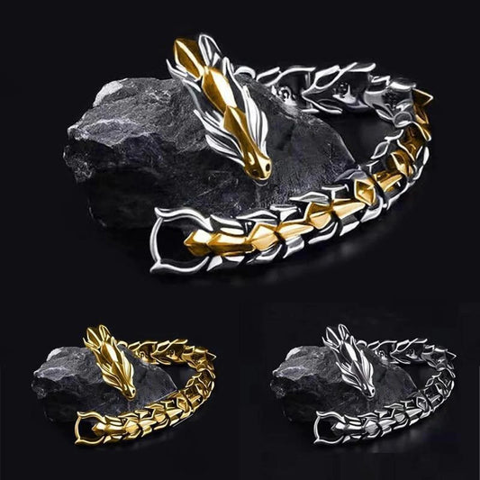 LATS 4 colores 19-22CM hombres vikingo dragÃƒÂ³n dominante Vintage Punk Hiphop brazalete pulsera regalo de cumpleaÃƒÂ±os