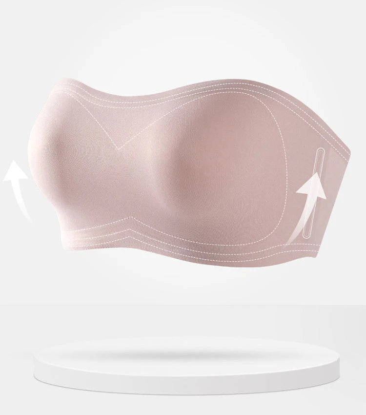 Sujetador adhesivo blanco sin tirantes, Push-Up, antideslizante, pecho pequeño, ligero, lencería Invisible Sexy para mujer, fiesta diaria, boda