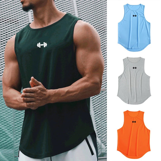 Camiseta sin mangas para gimnasio de verano para hombre, ropa de entrenamiento fÃƒÂ­sico, camisa holgada sin mangas para culturismo de secado rÃƒÂ¡pido, chaleco de baloncesto a la moda para hombre