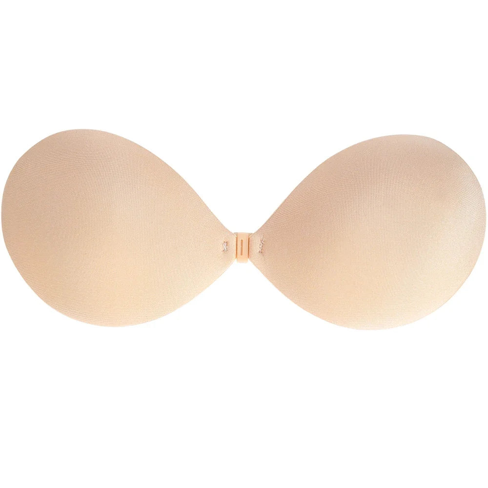 Sujetador Sexy para mujer, Sujetador Invisible de realce, autoadhesivo de silicona, cierre frontal sin costuras, adhesivo, sin espalda, sin tirantes