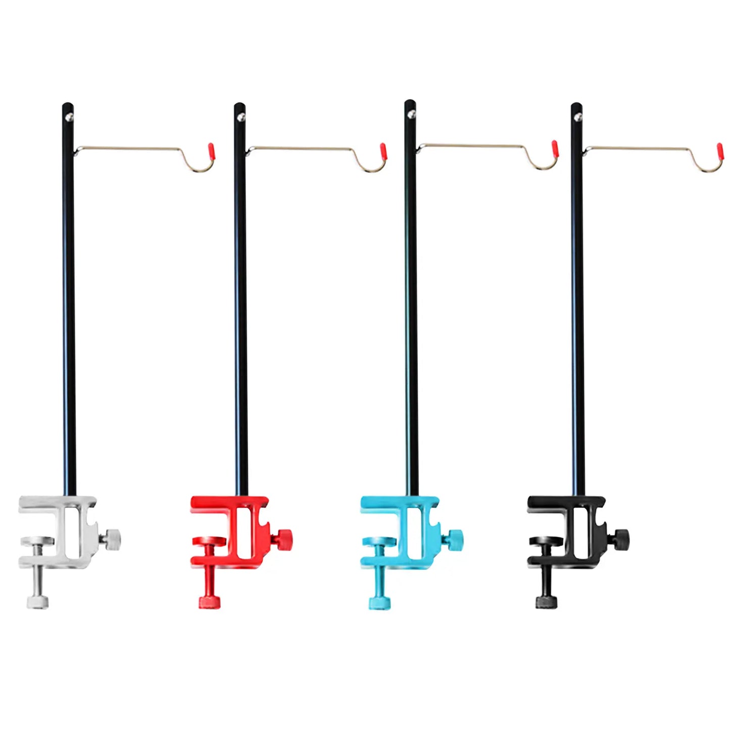 Poste de Luz Portátil para acampar y Clip de escritorio, soporte de aleación de aluminio para exteriores, soporte de luz de campamento de altura ajustable para acampar al aire libre