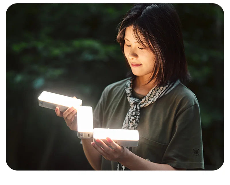 Naturehike-luz LED para tienda de campaña, linterna portátil recargable, lámpara de trabajo, iluminación de mantenimiento al aire libre, luz plegable tipo C
