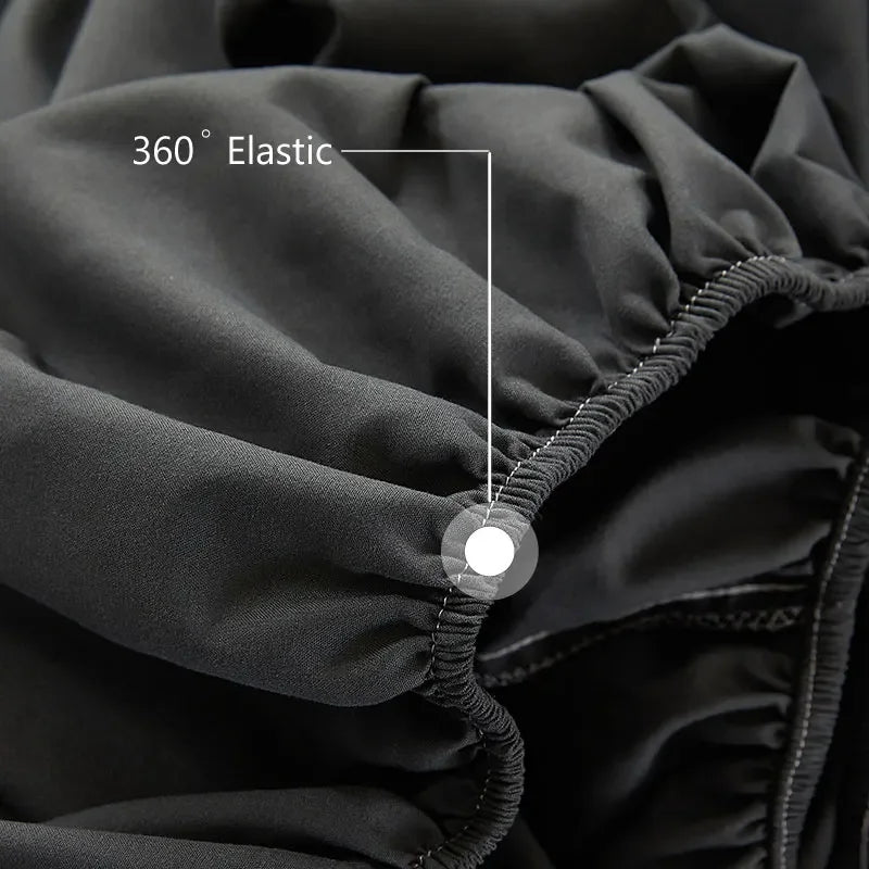 Sábana ligera de estilo veraniego con banda elástica, fundas de colchón de Color sólido, Protector para cama individual doble King, 100% algodón
