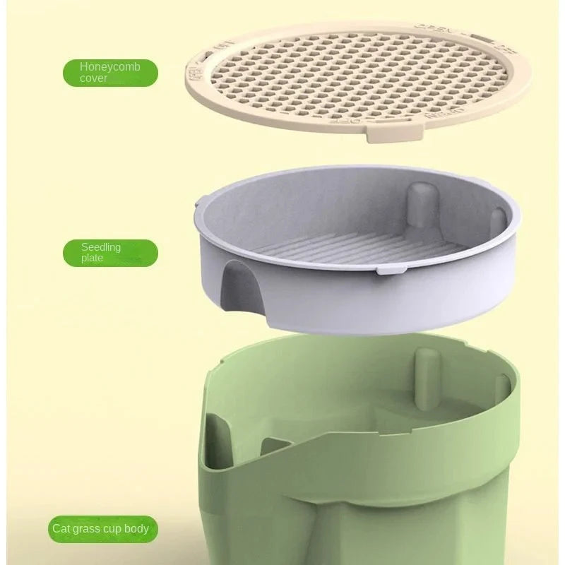 Nuevo 1 Uds. Plato de brotes para Gato, maceta para cultivo, planta hidropónica, hierba para gatos, germinación, digestión, plato de inicio, caja de cultivo para invernadero