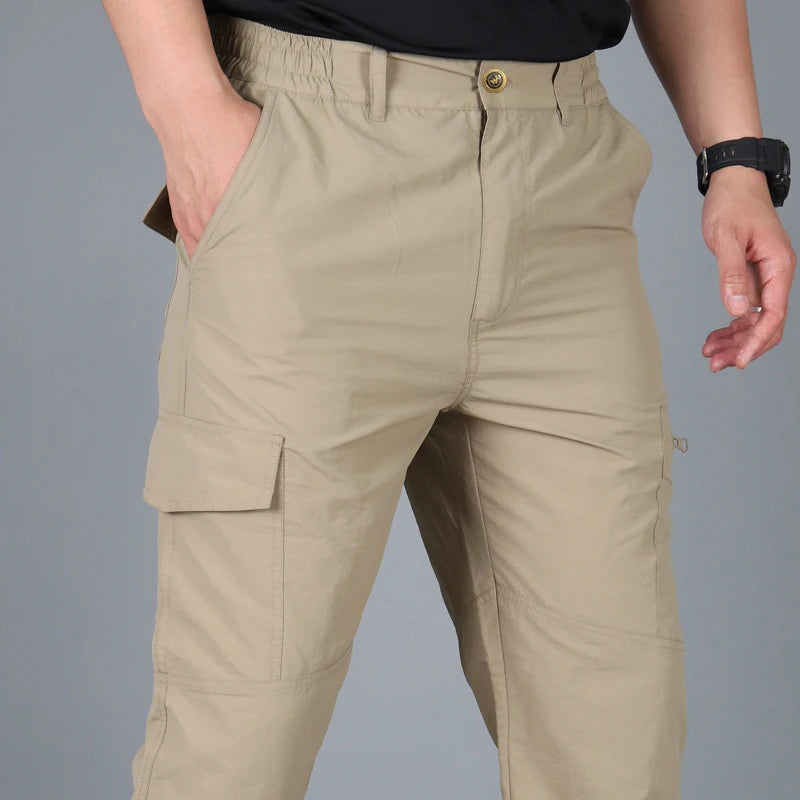 Pantalones tácticos militares Cargo para hombre, pantalones impermeables, pantalones casuales, resistentes al desgaste, con múltiples bolsillos, para senderismo al aire libre, pantalones de trabajo para hombre