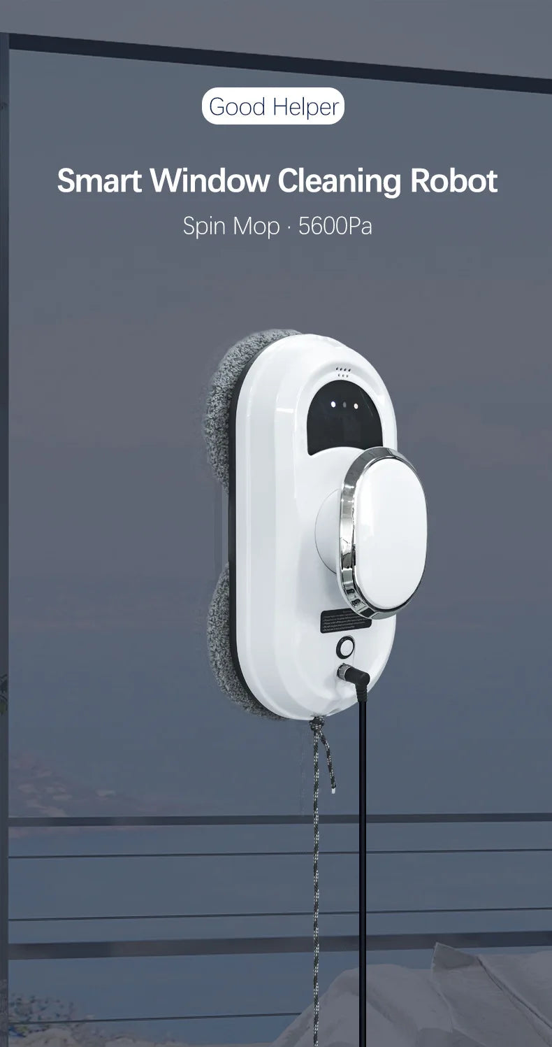 Robot aspirador inteligente para limpieza de ventanas, limpiador de ventanas eléctrico, Limpiacristales, Control remoto para el hogar