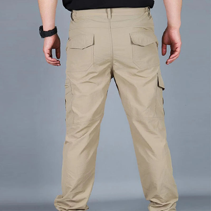 Pantalones tácticos militares Cargo para hombre, pantalones impermeables, pantalones casuales, resistentes al desgaste, con múltiples bolsillos, para senderismo al aire libre, pantalones de trabajo para hombre