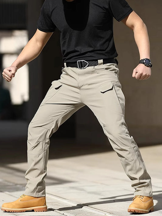 Pantalones Cargo tácticos para hombre, pantalones tácticos transpirables impermeables, pantalones largos militares informales para hombre, pantalones Cargo de secado rápido para hombre