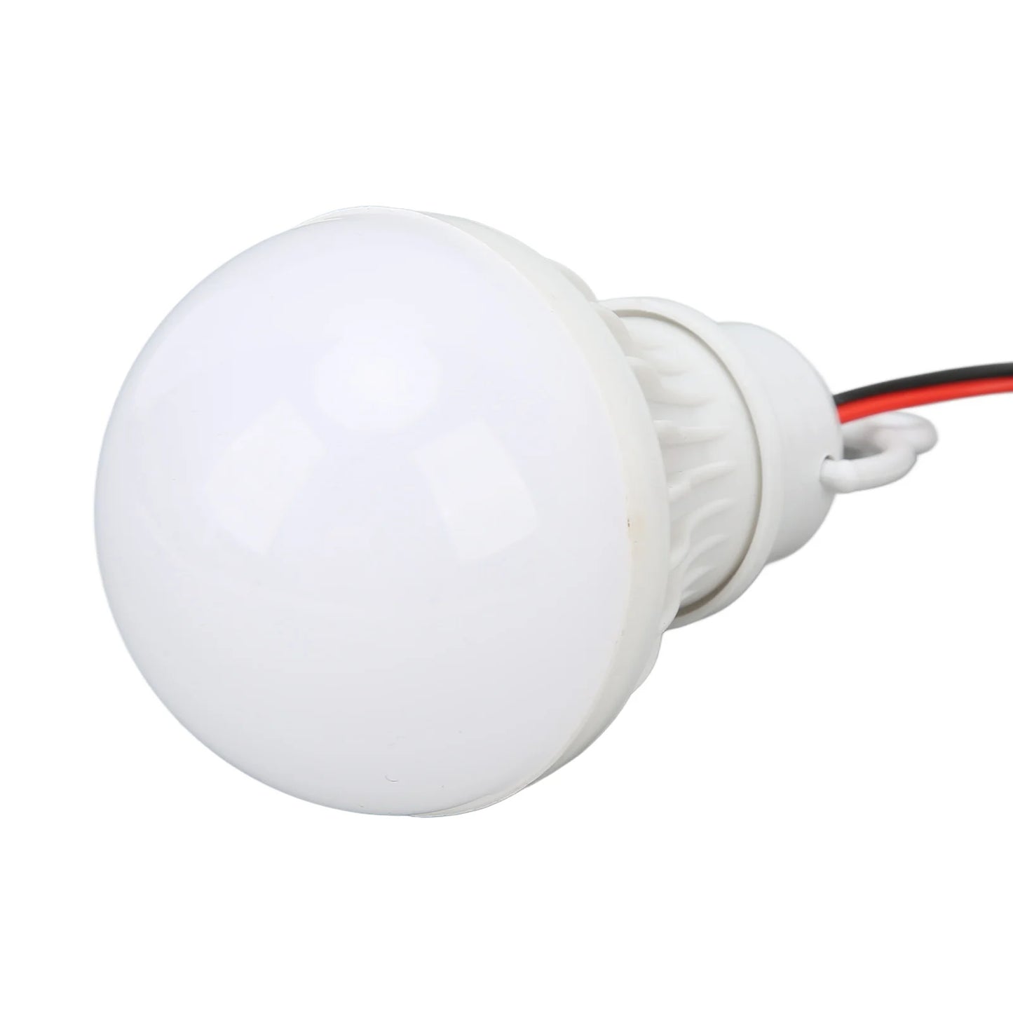 Linterna LED para tienda de campaña, bombilla de emergencia de plástico para exteriores con gancho para senderismo, pesca, bombilla colgante para tienda de campaña de 12V y 5W